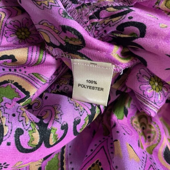 Classique Pink Purple Strapless Maxi Dress S Boho Ruffle Festival Y2K Vibes - Picture 6 of 6